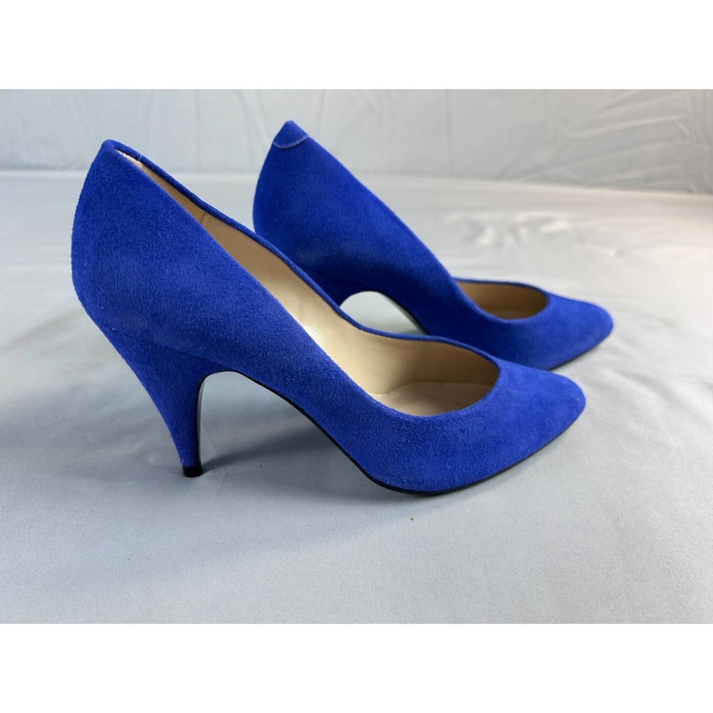 JAZZ Women Pumps Size 6 Blue Suede Pointed Toe‎ Heels Classic Elegant